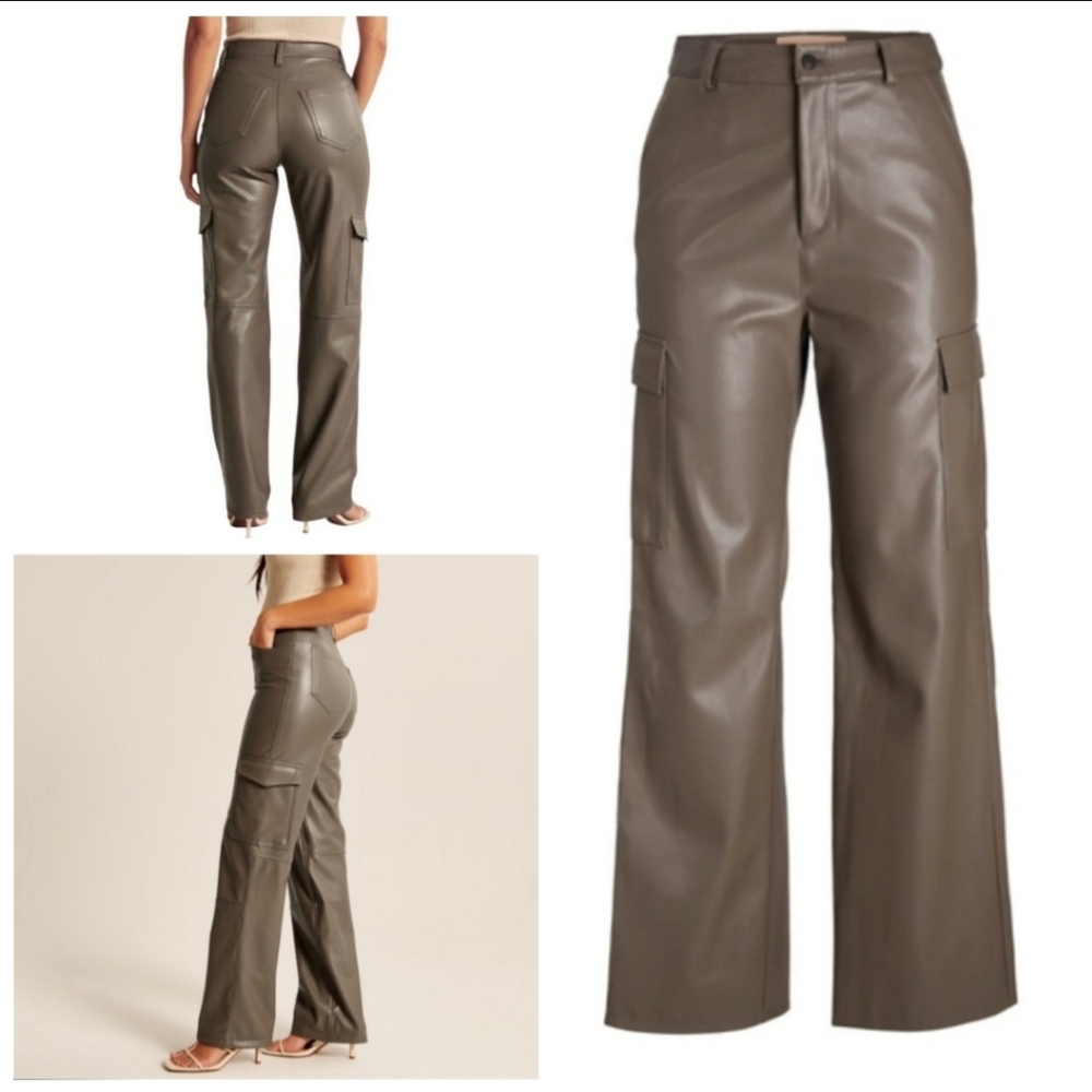 Faux Leather Pants Set